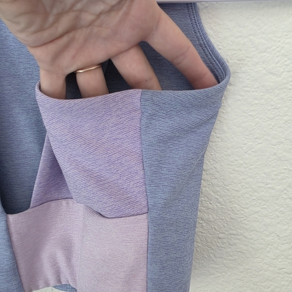 Outdoor Voices sports bra, light blue and pink, Size XS - Picture 3 of 8